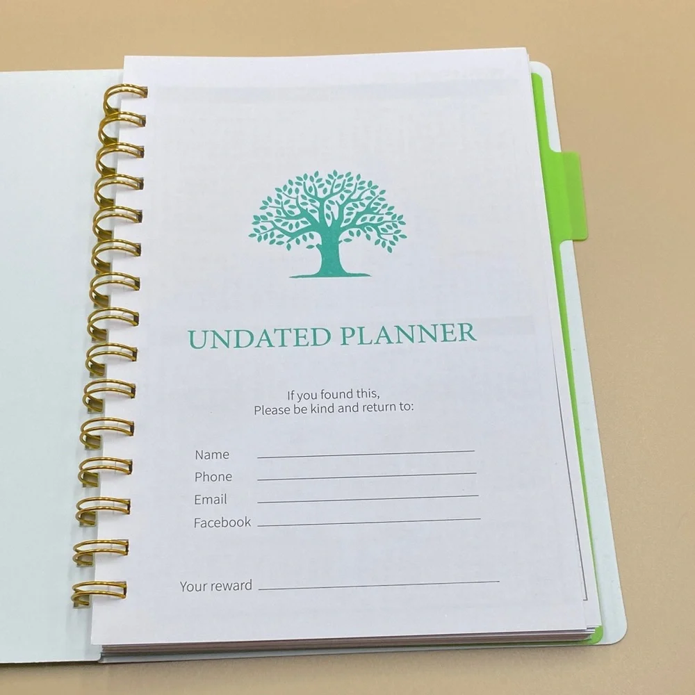 Green Gradient Weekly Planner undated